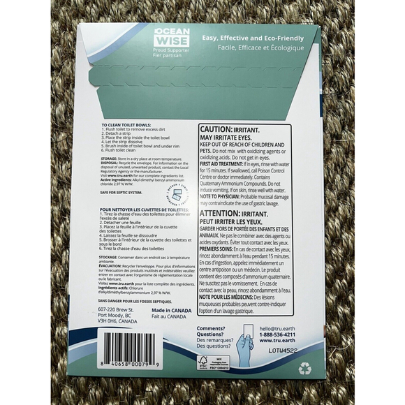 3 Packs TRU EARTH Eco-Strips Toilet Bowl Cleaner 12 Each, 36 Total Strips - Picture 3 of 7